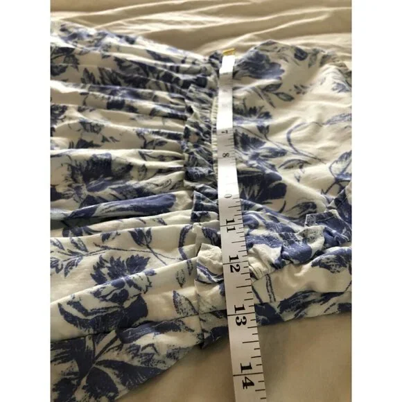 Gap Kids Blue Floral Sleeveless Ruffle Dress Girls M (8) Easter Sundress Cottage - Picture 8 of 9